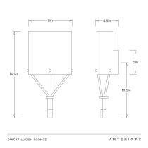 DWC87 Lucien Sconce Product Line Drawing
