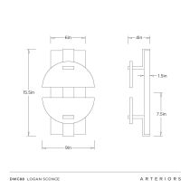 DWC88 Logan Sconce Product Line Drawing
