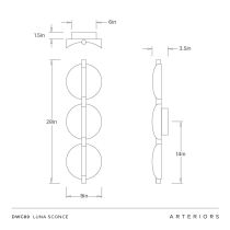 DWC89 Luna Sconce Product Line Drawing