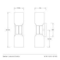 DWC91 Landon Sconce Product Line Drawing