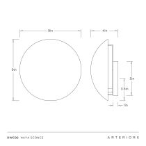 DWC92 Naya Sconce Product Line Drawing