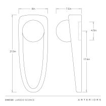 DWC93 Laredo Sconce Product Line Drawing