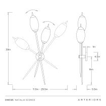 DWC95 Natalia Sconce Product Line Drawing