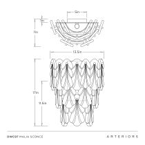 DWC97 Malia Sconce Product Line Drawing