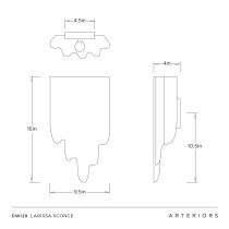 DWI29 Larissa Sconce Product Line Drawing