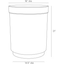 FAI04 Wes Accent Table Product Line Drawing