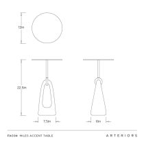FAC04 Miles Accent Table Product Line Drawing