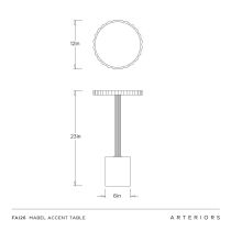 FAI26 Mabel Accent Table Product Line Drawing