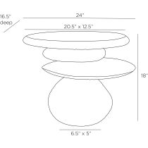 FAS13 Felicia Outdoor End Table Product Line Drawing
