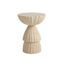 FAS18 Nereo Chiseled Concrete Outdoor Accent Table 