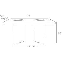 FCI01 Tindle Cocktail Table Product Line Drawing