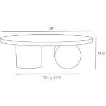FCI02 Torrington Coffee Table Product Line Drawing