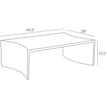 FCS16 Haney Outdoor Coffee Table Product Line Drawing