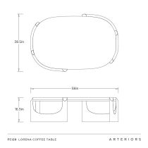 FCI29 Lorena Coffee Table Product Line Drawing