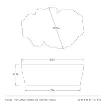 FCS23 Meramec Outdoor Coffee Table Product Line Drawing