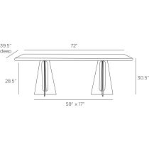 FDI01 Tobin Dining Table Product Line Drawing