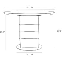 FDS02 Vetralla Dining Table Product Line Drawing