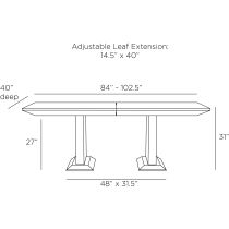FDS04 Renata Dining Table Product Line Drawing