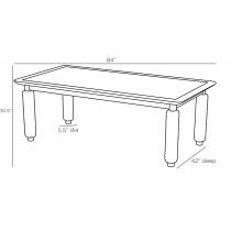 FDS06 Anwar Dining Table Product Line Drawing