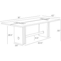 FDS13 Dominic Outdoor Dining Table Product Line Drawing