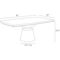 FDS20 Forgey Dining Table Product Line Drawing