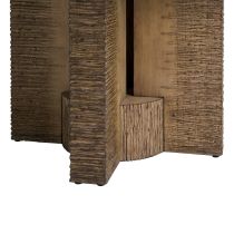 FDS24 Orba Teak Wood Outdoor Dining Table Side View