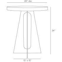 FEI02 Tobin End Table Product Line Drawing