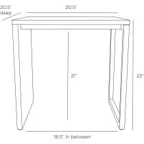FEI11 Verbena End Table Product Line Drawing
