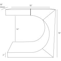 FEI14 Webster End Table Product Line Drawing