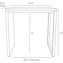 FEI11 Verbena Accent Table Product Line Drawing
