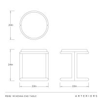 FEI32 Mckenna End Table Product Line Drawing
