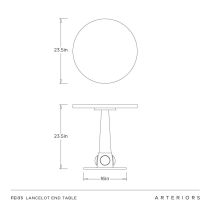FEI33 Lancelot End Table Product Line Drawing