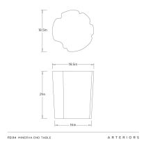 FEI34 Minerva Accent Table Product Line Drawing