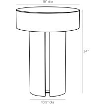 FES16 Kopi Accent Table Product Line Drawing