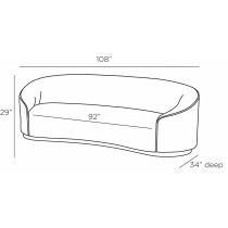 FFU03 Turner Sofa Charcoal Sherpa White Oyster Product Line Drawing