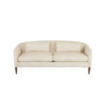 FFU05 Vincent Sofa Textured Ivory Dark Walnut Angle 1 View