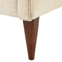 FFU05 Vincent Sofa Textured Ivory Dark Walnut Detail View