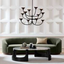 FFU09 Turner Sofa Pine Performance Chenille Dark Walnut Enviormental View 1