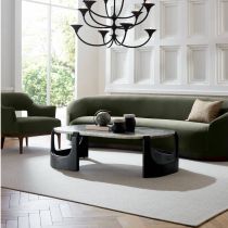 FFU09 Turner Sofa Pine Performance Chenille Dark Walnut Enviormental View  2