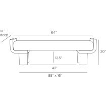 FHI01 Wesley Bench Product Line Drawing
