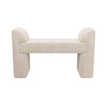FHU01 Windemere Bench Cream Sherpa Angle 1 View