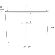 FIS01 Whalen Side Table Product Line Drawing