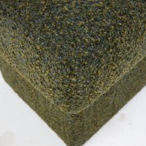 FOU03 Athens Ottoman Olive Bouclé Detail View