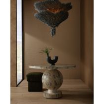 FOU03 Athens Ottoman Olive Bouclé Enviormental View 1