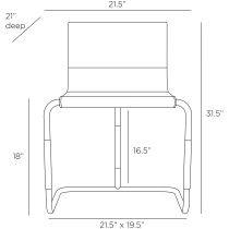 FRI03 Vermillian Chair Product Line Drawing