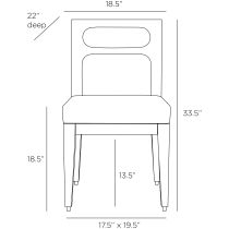 FRI04 Thaden Dining Chair Product Line Drawing