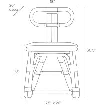 FRS04 Urbana Dining Chair Product Line Drawing