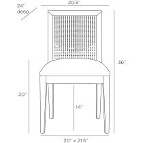 FRS05 Palmer Dining Chair Product Line Drawing