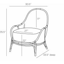 FRS07 Bonnie Lounge Chair Product Line Drawing