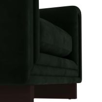 FRU03 Lovell Chair Forest Velvet Dark Walnut Detail View